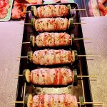 Stuzzichevoli (Trita, speck e formaggio e avvolti da pancetta fresca)